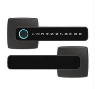 Violiica Serrure de porte intelligente à empreintes digitales en alliage de zinc avec reconnaissance biométrique mot de passe et clé de déverrouillage pour bureau, maison, chambre à coucher