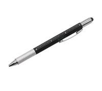 Violiica Stylo 7 en 1 Multifonctionnel en Alliage d'Aluminium avec Stylo à Bille, Tournevis, Règle, Niveau et Stylet pour Ecran Tactile