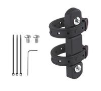 Violiica Support adaptateur en silicone pour porte-bidon de vélo avec sangles réglables pour VTT et route pour vélo Installation sans perçage Noir