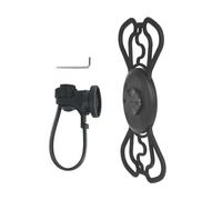Violiica Support de téléphone pour vélo Garmin Mount, Nylon et Silicone Absorption des Chocs pour Smartphone de 4,7 à 6,9 pouces, pour guidon de vélo de route et VTT, noir