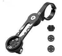 Violiica Support d'ordinateur de VTT avec rotation à 360°, alliage d'aluminium, et 3 bases interchangeables pour Garmin, Wahoo et caméras d'action