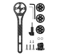 Violiica T700 Support en fibre de carbone pour ordinateur de vélo Garmin Wahoo Bryton Support de caméra d'action intégré avec angle réglable léger 13 G pour vélo de route VTT