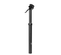 Violiica Tige de selle compte-gouttes manuelle pour VTT Suspension hydraulique avec voyage de 100 mm 31,6 mm x 380 mm Alliage d'aluminium noir haute résistance pour trail et enduro