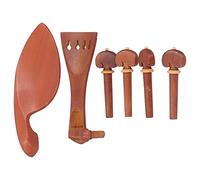 Violin Chin Rest Set 4/4 | Jujube Wood Tailpiece & Tuning Pegs | Enhanced Sound & Comfort for Violin Accessories/Parts/Kit