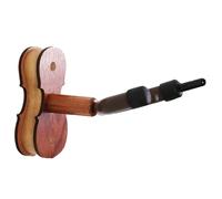 Violin Hook Rosewood-Tone Violin Wall Mount Solid Wood Base Sturdy Wall Hook for Hanging Violin and ViolinBow