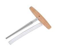 Violin Peg Hole Reamer with Ergonomic Wood Handle for 3/4 & 4/4 Violin Pegs 1:26 Taper Stainless Steel