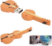 Violin Shaped USB Flash Drive External Data Storage Accessories for Laptop,Personal Computer (16GB)
