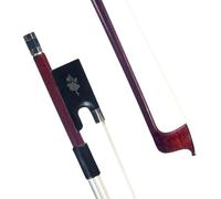 Violon 4/4 Archet Brésilien Bois Rond Poignée Cuir Crin de Cheval Mongol Blanc