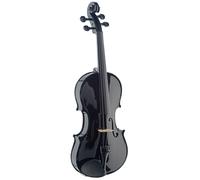 Violon 4/4 Entièrement Massif, Noir Avec Archet Et Étui