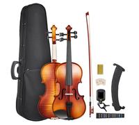 VEVOR Kit Violon 4/4 Bois Massif pour Débutant avec Étui Marron Brillant à Motif