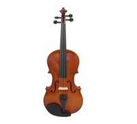 Violon acoustique 4/4 3/4 1/2 1/4 1/8 en bois massif naturel avec étui de transport et archet, instrument pour débutant(3-4 Violin)
