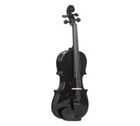 Violon acoustique 4/4 en tilleul noir, taille standard, avec étui, archet et colophane, pour débutant