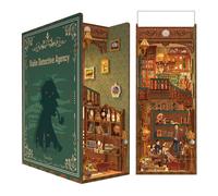 Violon Agence Détective Niche Livre Puzzle 3D En Bois Avec LED Livre Puzzle