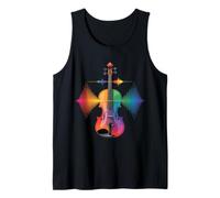 Violon Amusant Rainbow Soundwave Music Spectrum Débardeur
