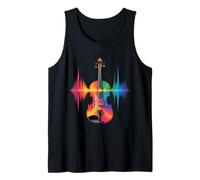 Violon Amusant Rainbow Soundwave Music Spectrum Débardeur