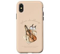 Violon | Aubergine | Artiste | Musicien | Japon | Hokkaido | Oiseau Blanc Coque pour iPhone X/XS