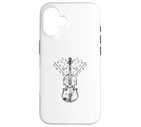 Violon avec Notes de clé Volante, Instruments de Musicien violoniste Coque pour iPhone 16