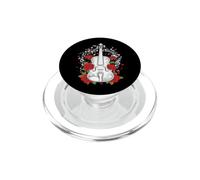 Violon avec Roses et Notes de Musique PopSockets PopGrip pour MagSafe