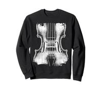 Violon Basse Effet Vieilli, Musique Classique Violon Sweatshirt