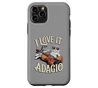 Violon Chat Musique Classique Adagio Chaton Violoniste Coque pour iPhone 11 Pro