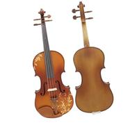 Violon débutant Violon acoustique 4/4 avec panneau en érable sculpté de couleur naturelle