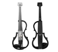 Violon Électrique 4/4 Sans Tête En Carbone Avec Archet Câble Pour Casque Épaulière Étui De Transport Et Accessoires(Violin Set)