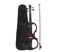 Violon Électrique 4/4 Table En Érable Étui Et Accessoires Inclus Instruments De Musique Professionnels(Dark red Set)