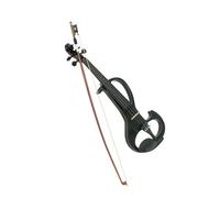 Violon Électrique Coloré 4/4 Caisse En Bois Instrument De Musique Professionnel Instruments À Cordes Du Violon(Black)
