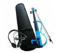 Violon Électrique Flash 4/4 Pour Débutant Instrument À Cordes Étui De Performance Professionnel Violons Acoustiques(Blue 4 4 size)