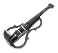 Violon électrique silencieux 4/4 avec son réglable et pastille intégrée pour pratique et interprétation pour adultes débutants Fibre de carbone noir