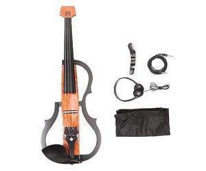 Violon électrique silencieux 4/4 en Fiber de carbone, bois d'érable, ensemble de violon silencieux avec son réglable pour les artistes et les voyageurs