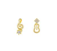 Violon et musique Note boucles d'oreilles or asymétriques boucles d'oreilles pour les femmes, Dainty Musical bijoux cadeaux pour les amateurs de musiciens porter tous les jours