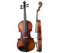 Violon Fabriqué À La Main Table En Épicéa Fond Érable Étui Archet Cordes Accessoires(1-2 Dark brown)