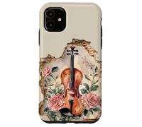 Violon Fleurs Musique Classique Musicien Vintage Violon Coque pour iPhone 11