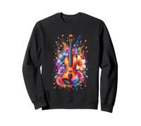 Violon Floral Fleurs Musique Violoniste Musicien Coloré Sweatshirt