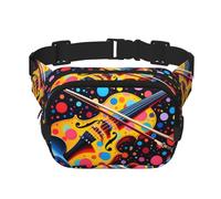 Violon Fond Imprimé Mode Sac Banane Sac Messenger Sac Messenger Sac Fashion Voyage Sac banane