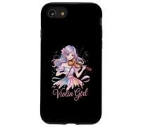 Violon Girl Magical Anime Aquarelle Instrument de musique Coque pour iPhone SE (2020) / 7 / 8