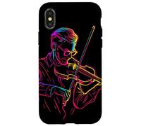Violon Guy Line Art Fiddler Orchestra Coque pour iPhone X/XS