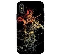 Violon Guy Vintage Dessin d'une ligne pour garçons Coque pour iPhone X/XS