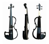Violon Instruments De Musique Violon Électronique 4/4 Design Élégant Idéal Pour Débutants Et Adultes Apprenez À Jouer(Black)