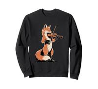 Violon Jouant du Renard Mignon Musique Orchestre Fantaisie Sweatshirt