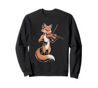 Violon Jouant du Renard Mignon Musique Orchestre Fantaisie Sweatshirt
