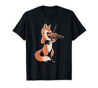 Violon Jouant du Renard Mignon Musique Orchestre Fantaisie T-Shirt