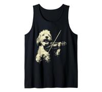 Violon Maltais Mignon Jouant du Violon drôle Musicien Chien violoniste Débardeur