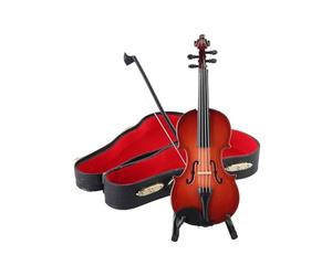 Violon miniature - 10/14/20 cm Petit violon en bois, porte-clés réaliste en bois fait à la main | Porte-clés d'ornement musical pour les musiciens fans de musique art amoureux de vacances célébration