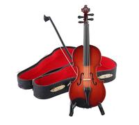 Violon miniature 12 cm, minuscule modèle d'instruments de musique en bois avec support, mondes plus petit violon d'urgence pour décor de bureau