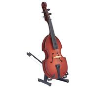 Violon miniature en bois avec support d'arc, petit violon avec détails exquis, ornement portable en tilleul avec support pour formation musicale, cadeau de remise de diplôme