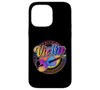 Violon Musical rétro coloré avec Cordes Coque pour iPhone 14 Pro Max