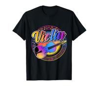 Violon Musical rétro coloré avec Cordes T-Shirt