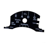 Violon pour chevalet Outil de réparation et d'installation - Jauge multi-tailles pour violoncelle basse - Règle de mesure en plastique noir (violon 3/4)